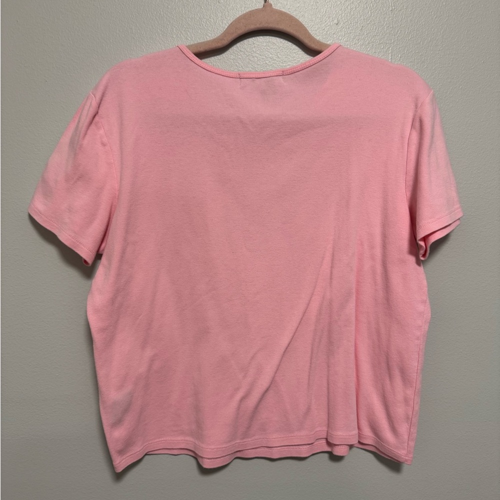 Ralph Lauren Pink Gold Bling Y2K T-shirt - Picture 2 of 4